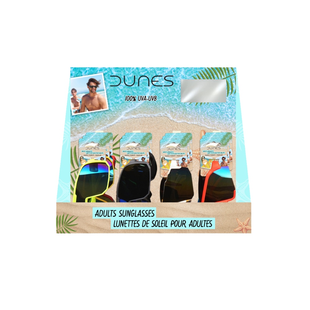 Image Dunes Empty Adult Sunglasses display + 12 color cards